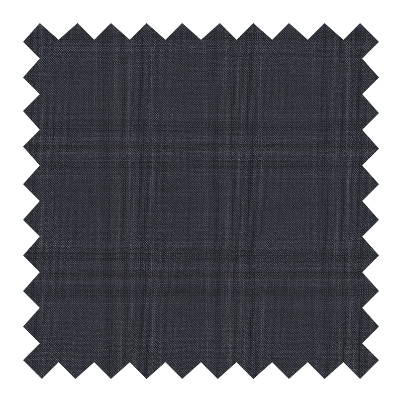 ZEGNA 100% LANA  GRIS A CUADROS (POCOS METROS N.R) *