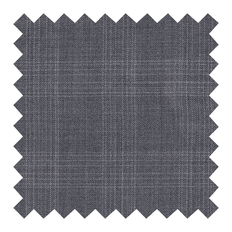 ZEGNA TROFEO 87% LANA 13% SEDA GRIS CLARO A CUADROS