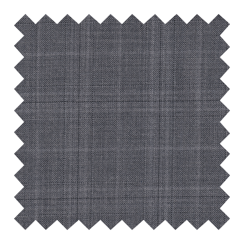 ZEGNA TROFEO 87% LANA 13% SEDA GRIS CUADROS Y VENTANAS