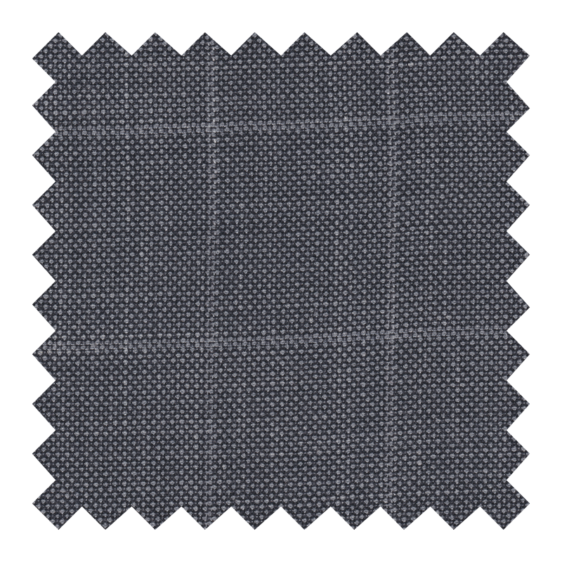 ZEGNA TROFEO 86% LANA 8% LINO 6% SEDA OJO DE PERDIZ GRIS CON VENTANAS