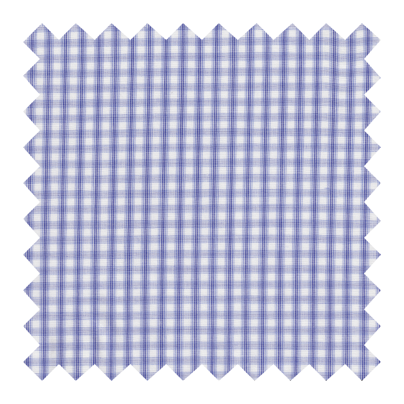 GETZNER ALGODON 100% BLANCO CUADROS AZULES (POCOS METROS N.R)