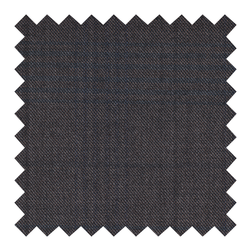 ZEGNA TROFEO 100% LANA CAFE CUADROS AZULES