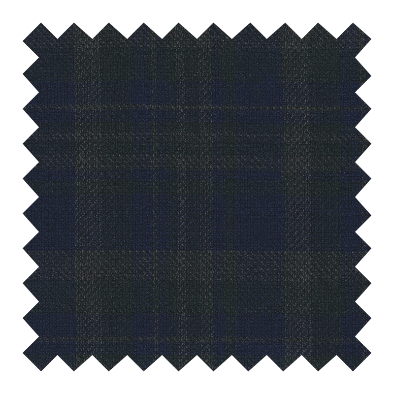 ZEGNA TRAVELLER 95% LANA 5% SEDA CANASTA AZUL CUADROS VERDES