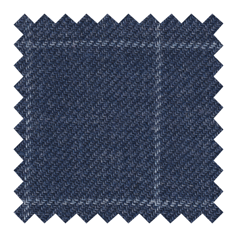 ZEGNA CROSS PLY 74% LINO 24% LANA 2% SEDA VENTANAS AZUL