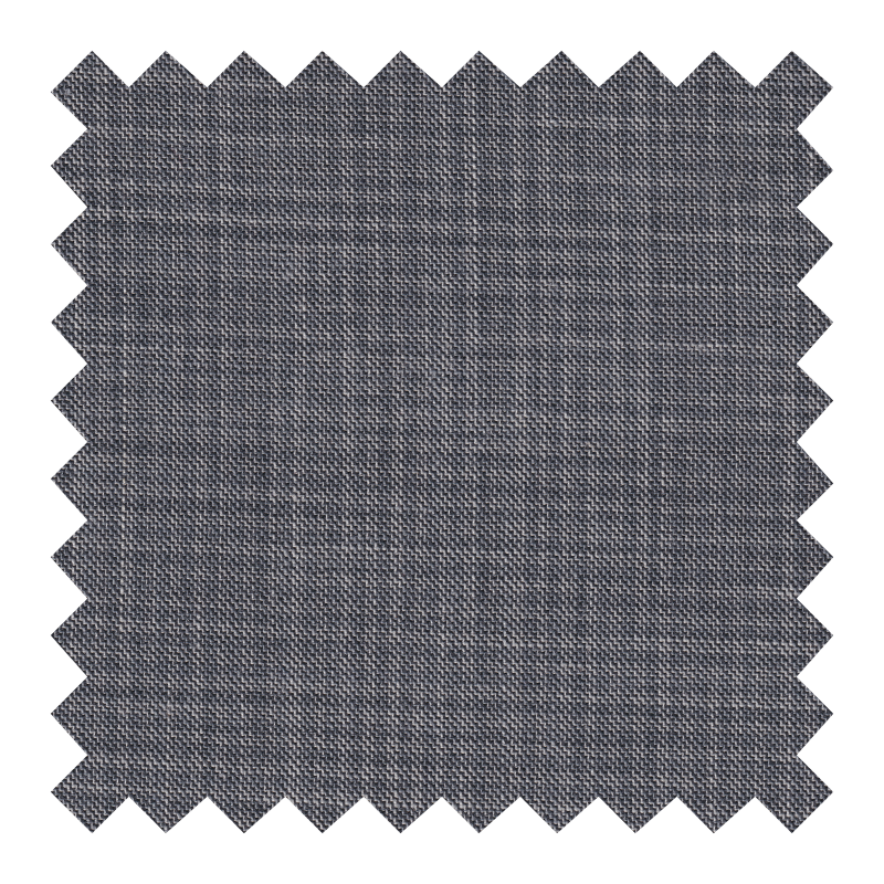ZEGNA TROFEO 86% LANA 8% LINO 6% SEDA CUADRITOS GRIS  (POCOS METROS N.R)