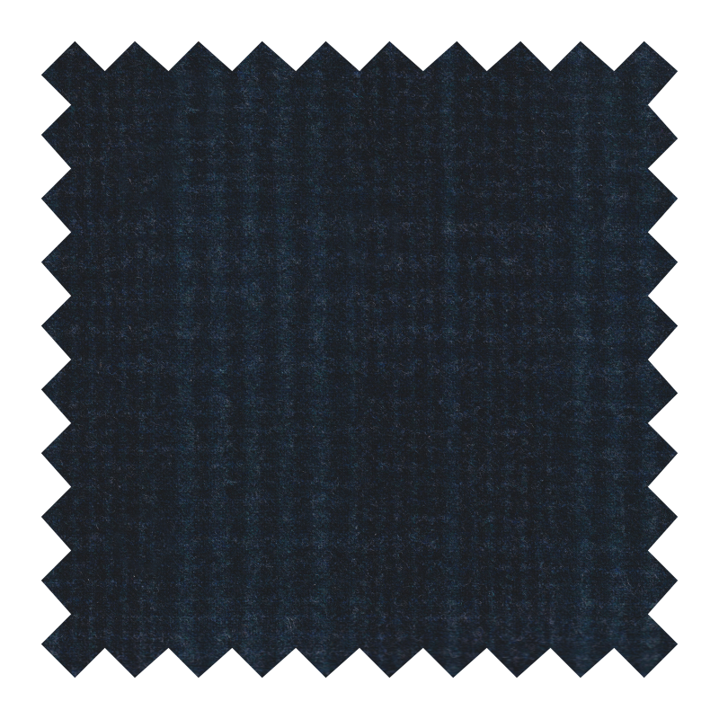 ZEGNA 14MILMIL14  89% LANA 6% SEDA 5% CASHMERE FRANELA NEGRA CUADRO VERDE