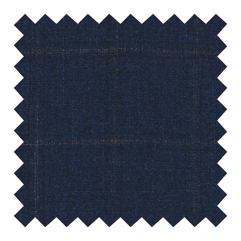 ZEGNA 86% LANA 10% SEDA 4% CASHMERE AZUL A CUADROS (NUEVO)
