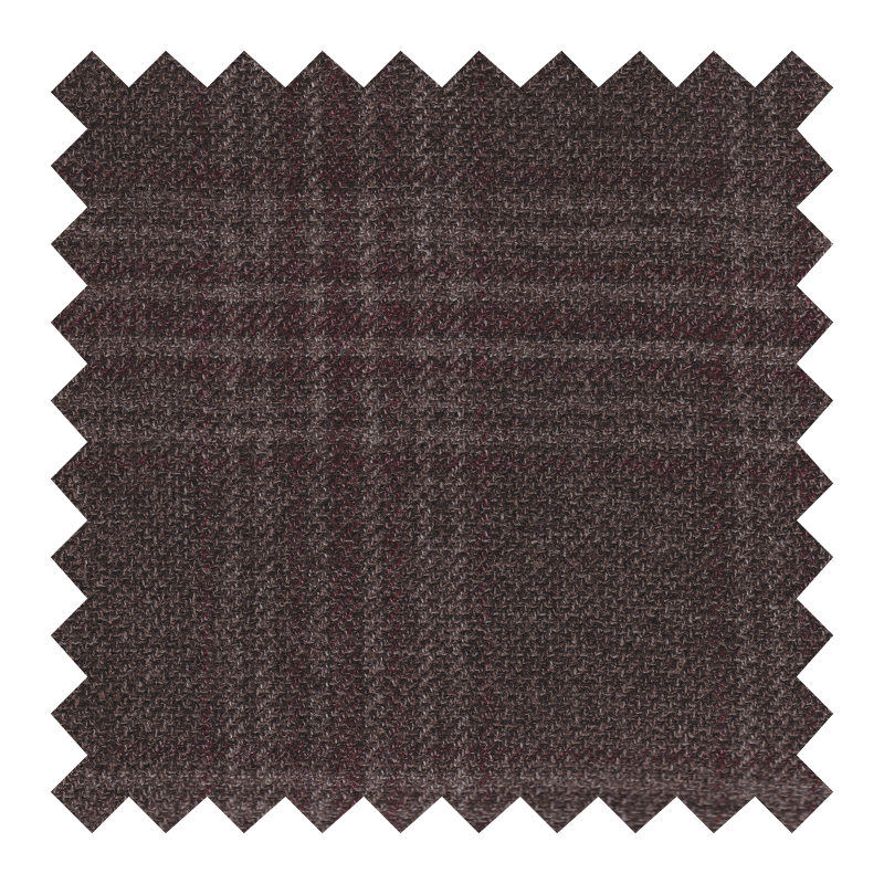 9432/0077 CANASTA CAFE CUADRO BEIGE Y VINO 96% LANA 2% SEDA 2% CASHMERE