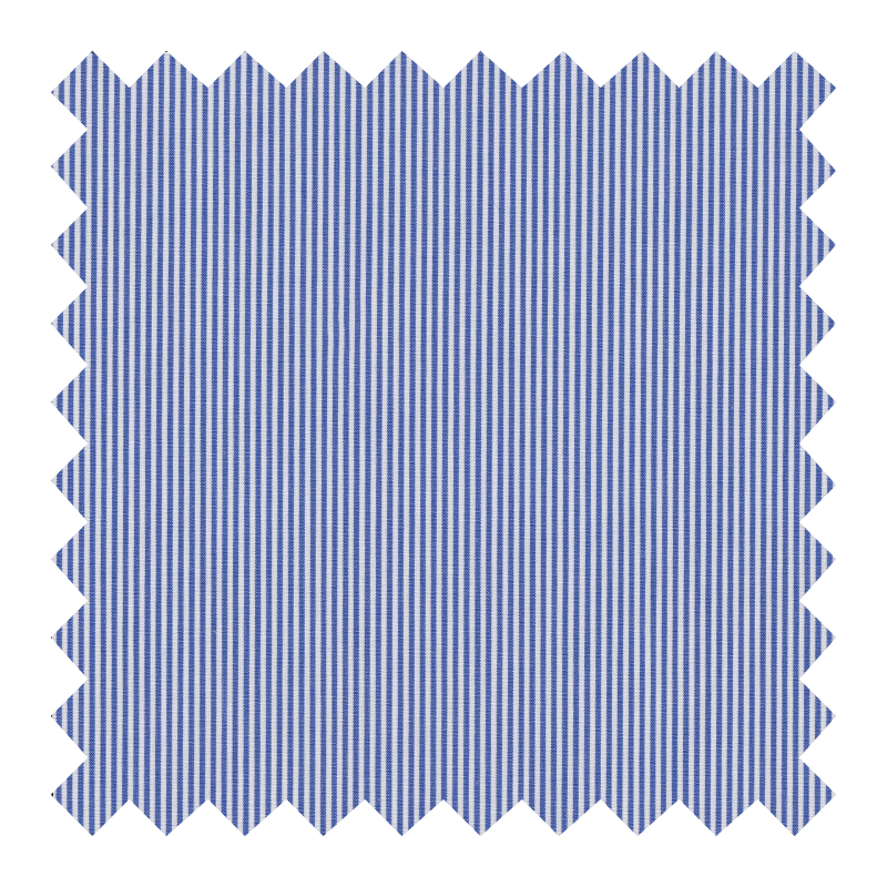 "ALBINI B" ALGODON 100% MIL RAYAS AZUL EASY IRON