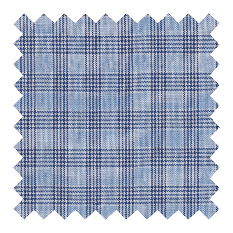 GETZNER ALGODON 100% CUADROS AZUL
