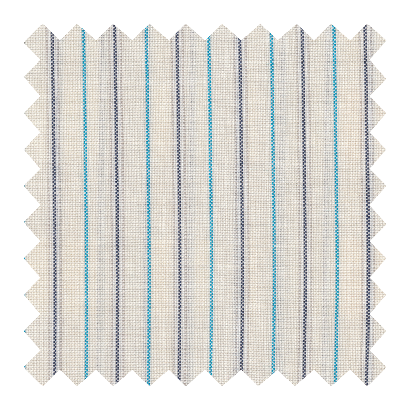 GETZNER ALGODON 100% BEIGE RAYAS AZULES