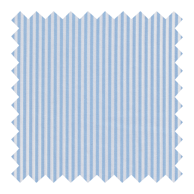 GETZNER ALGODON 100% BLANCA RAYAS AZUL CIELO