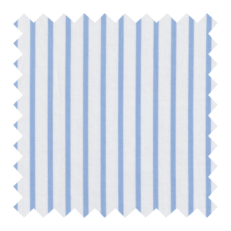 GETZNER ALGODON 100% BLANCO RAYAS AZULES