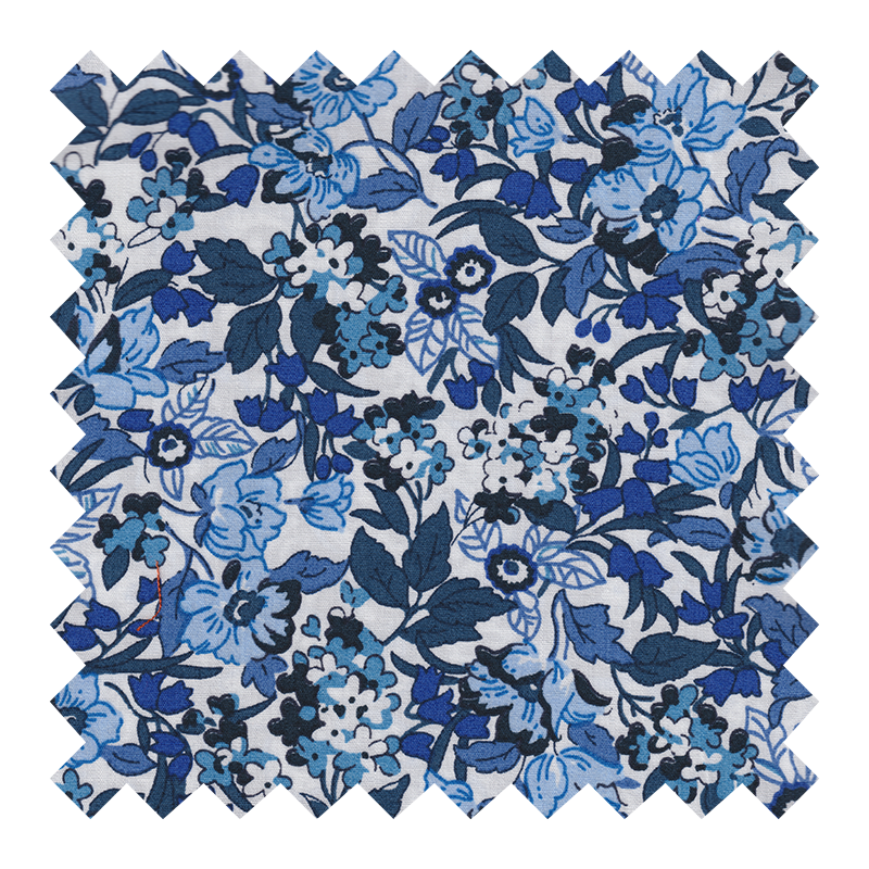 TOOTAL 100% ALGODON FLORES AZULES
