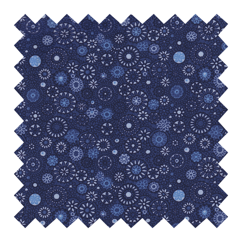 TOOTAL 100% ALGODON AZUL FLORES BLANCAS Y AZULES