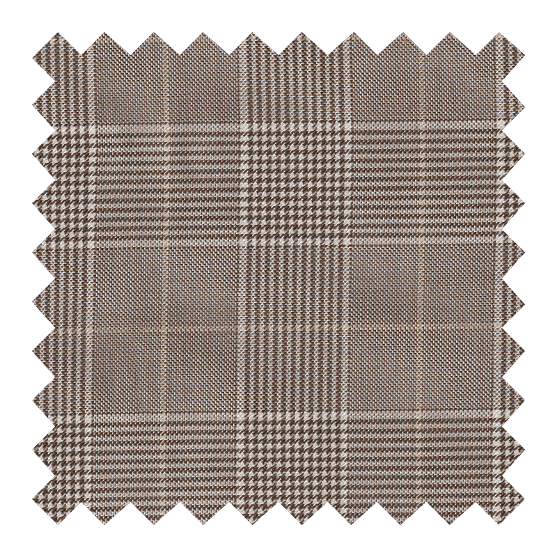 ZEGNA TESSITURA DI NOVARA BEIGE A CUADROS 100% SEDA (POCOS METROS N.R)