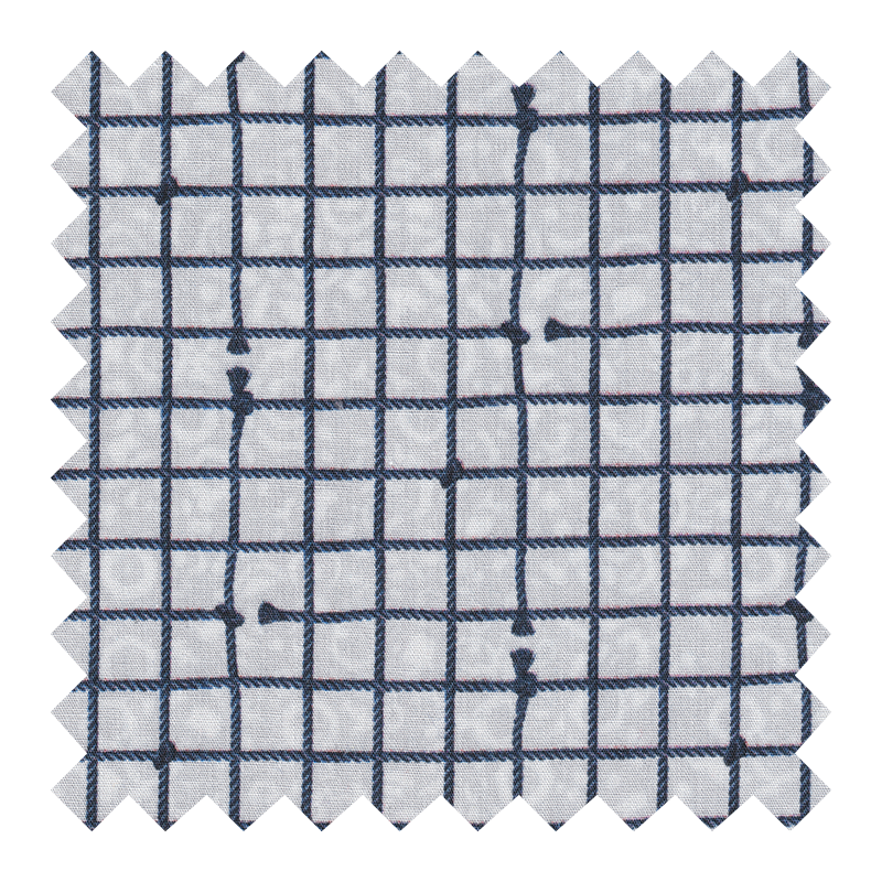TOOTAL 100% ALGODON BLANCA CUADROS AZULES