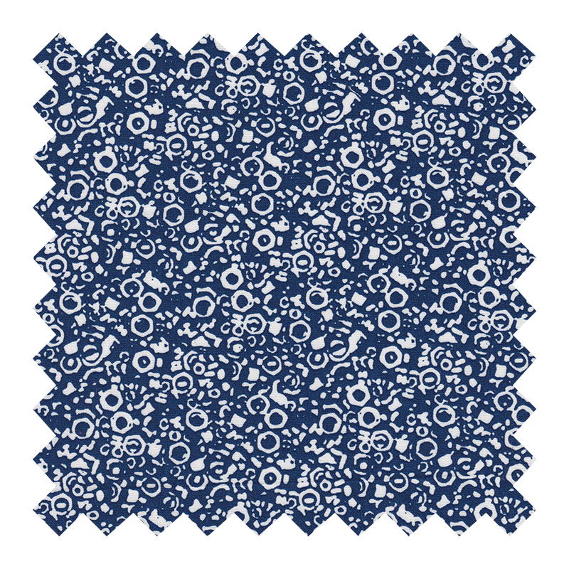 TOOTAL 100% ALGODON AZUL FIGURAS BLANCAS